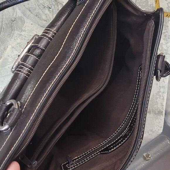 WILSON'S LEATHER BROWN BAG PURSE - Picture 4 of 7